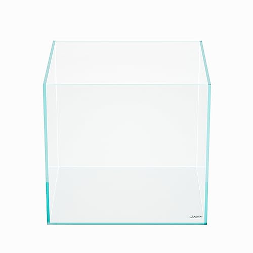 LANDEN 40 cm x 40 cm x 40 cm großer quadratischer Aquariumbehälter, eisenarm, 40 cm x 40 cm x 40 cm, 6 mm dick, mit Nano-Schaum-Nivelliermatte im Lieferumfang enthalten von Landen