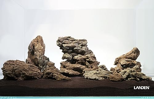 LANDEN Naturstein für Aquarium, Paludarium, Terrarien, robust, dekorativ für Berge, Wasserfälle, Klippen und Wüste (8,2 kg, 7,6–22,9 cm), 10–11 Stück von Landen