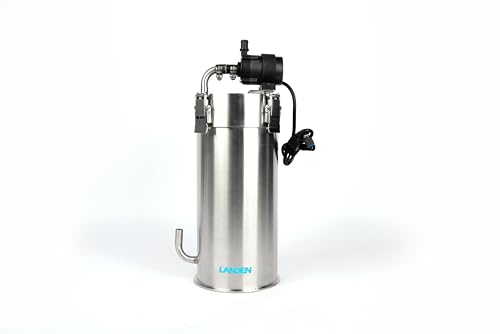 LANDEN PURA 300 Externer Kanisterfilter für Aquariumsystem, bis zu 30 Gallonen, Edelstahl-Tankkanister mit Wasserpumpe und doppeltem Tab-Anschluss, dreistufige Filtration LANDEN PURA 300 Externer Kanisterfilter für Aquariumsystem, bis zu 30 Gallonen, Edelstahl-Tankkanister mit Wasserpumpe und doppeltem Tab-Anschluss, dreistufige Filtration von Landen