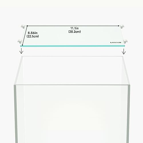 Landen Aquarium-Deckel, 4 mm dick, transparent, inklusive 4 Clips für sichere Platzierung, 282 x 225 mm, angepasst an CB303030, ARF30 von Landen