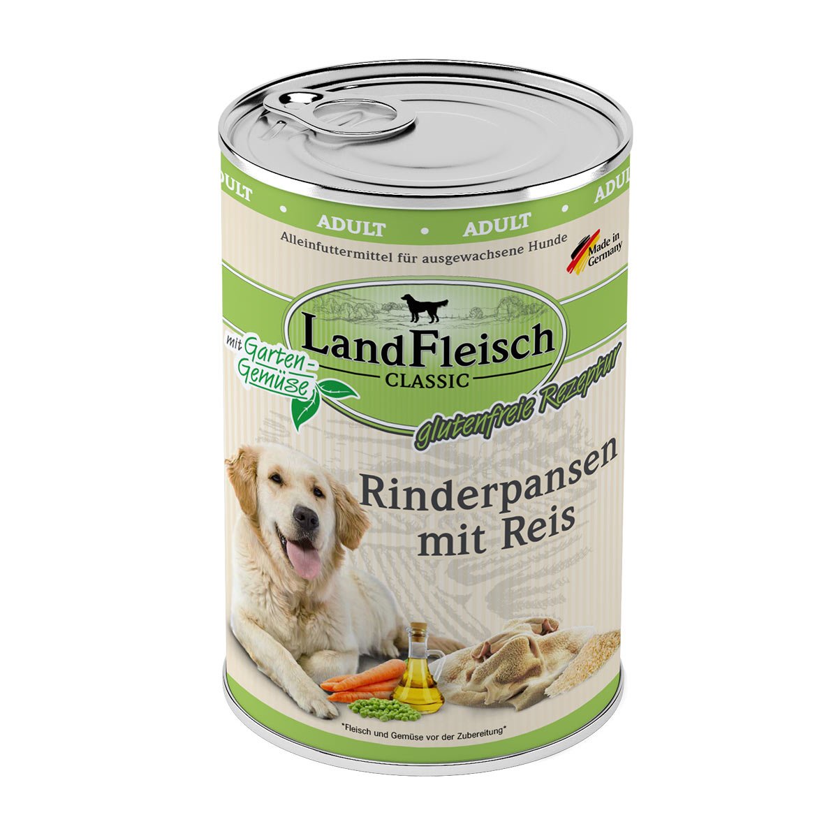 LandFleisch Dog Classic Rinderpansen mit Reis 6x400g von Landfleisch Pur