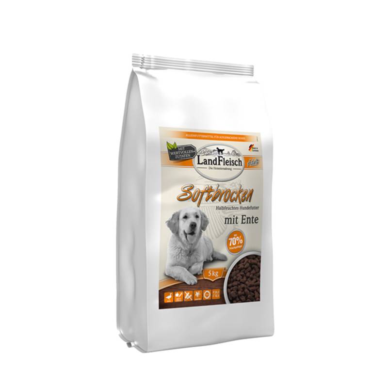 Landfleisch Dog Softbrocken mit Ente 5kg von Landfleisch Pur