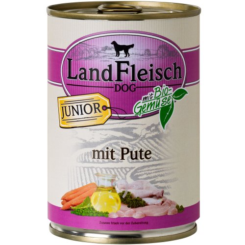LandFleisch | Junior Pute mit Frisch-Gemüse | 12 x 400 g von Landfleisch