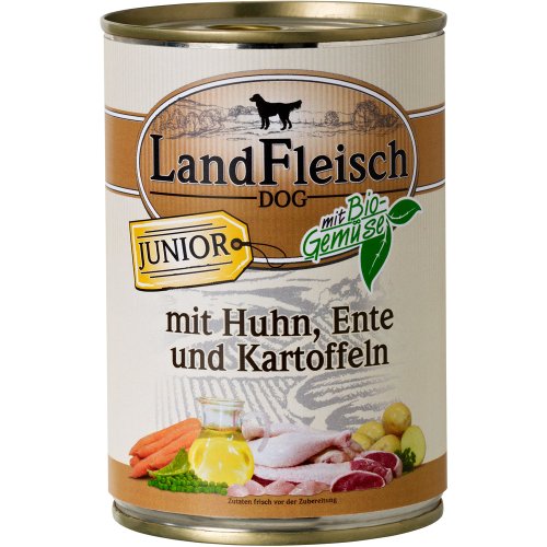 LandFleisch | Junior mit Huhn, Ente und Kartoffeln | 12 x 400 g von Landfleisch