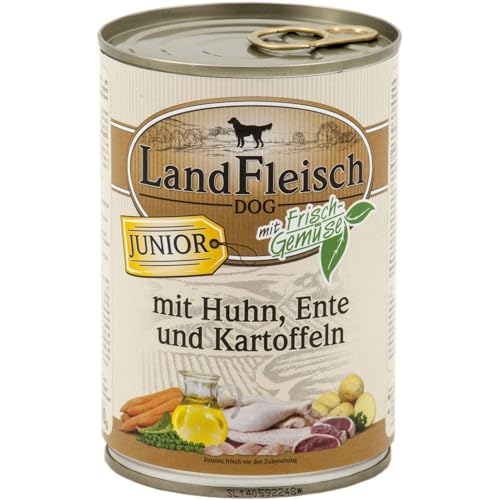 LandFleisch | Junior mit Huhn, Ente und Kartoffeln | 12 x 400 g von Landfleisch