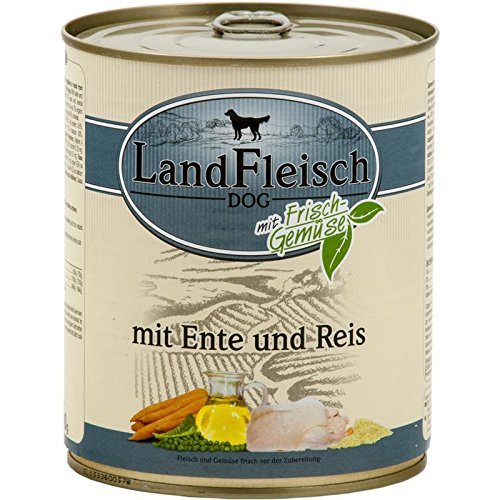 Landfleisch Pur Ente & Reis mit Frischgemüse 800 g - Sie erhalten 6 Packung/en; Packungsinhalt 0,8 Kg von Landfleisch