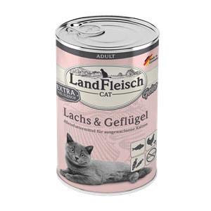 Landfleisch Cat Adult Gelee mit Lachs & Geflügel 400 g - Sie erhalten 6 Packung/en; Packungsinhalt 400 g von Landfleisch