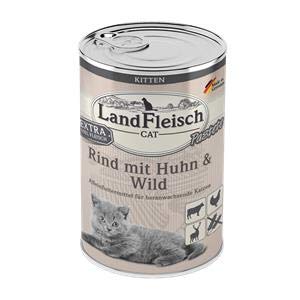 Landfleisch Cat Kitten Pastete Rind, Huhn & Wild 400 g - Sie erhalten 6 Packung/en; Packungsinhalt 400 g von Landfleisch