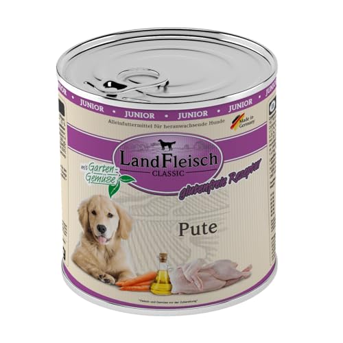 Landfleisch Dog Classic Junior Pute mit Gartengemüse | 6X 800g Landfleisch Dog Classic Junior Pute mit Gartengemüse | 6X 800g von Landfleisch