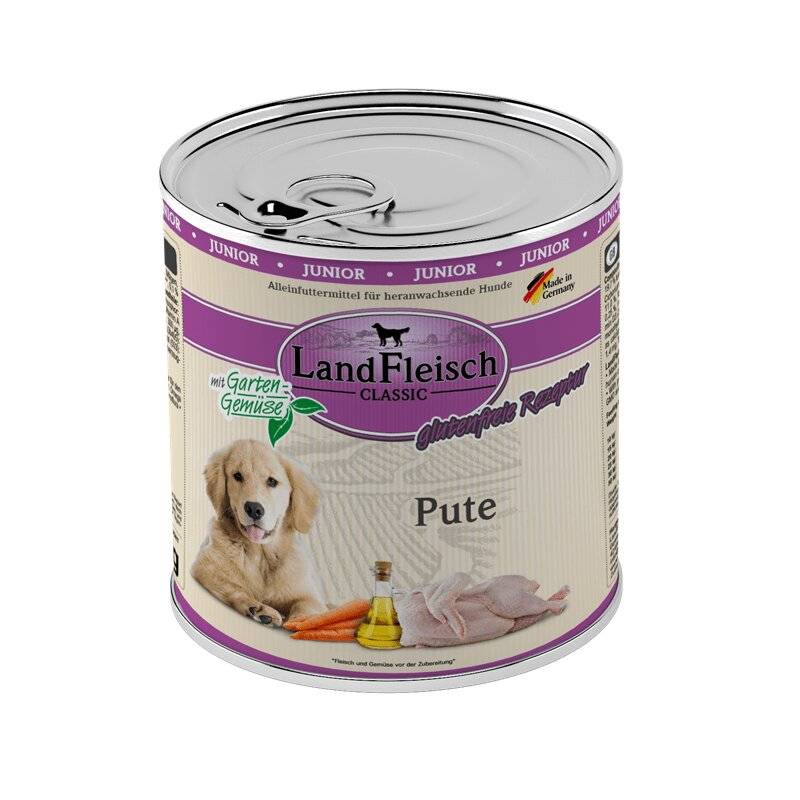 Landfleisch Dog Junior Pute - 800 g (3,19 € pro 1 kg) von Landfleisch
