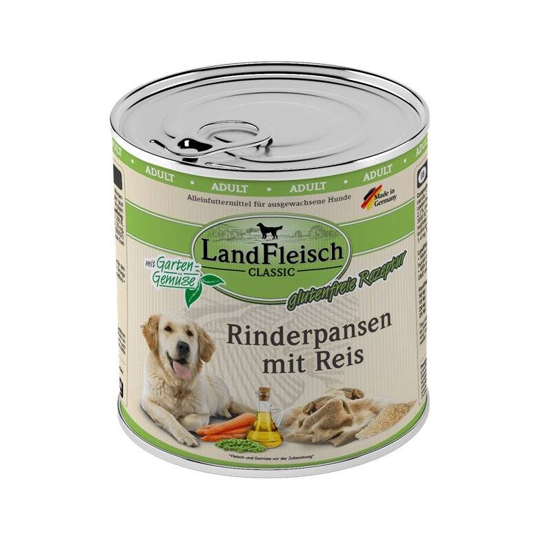 Landfleisch Dog Pur Pansen & Reis - 800 g (3,19 € pro 1 kg) von Landfleisch