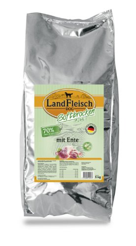 Landfleisch Dog Softbrocken Adult mit Ente, 1er Pack (1 x 5 kg) von Landfleisch