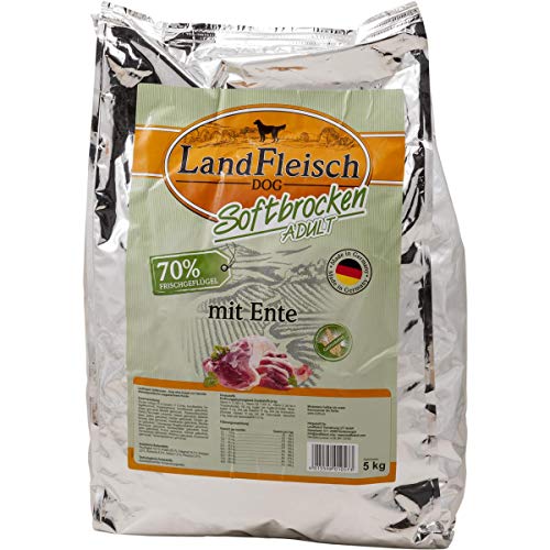 Landfleisch Dog Softbrocken Adult mit Ente, 1er Pack (1 x 5 kg) von Landfleisch