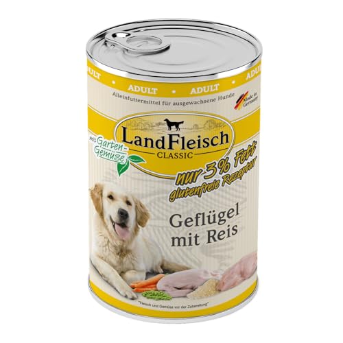 Landfleisch Geflügel mit Reis & Gartengemüse extra mager | 6X 400g Landfleisch Geflügel mit Reis & Gartengemüse extra mager | 6X 400g von Landfleisch