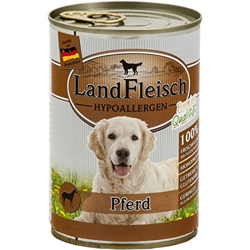 Landfleisch Hypoallergen Pferd | 12x 400g Hundenassfutter von Landfleisch