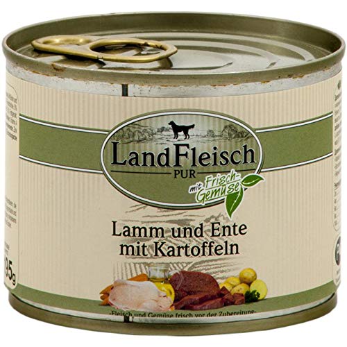 Landfleisch Pur Lamm & Ente & Kartoffeln 195 g - Sie erhalten 12 Packung/en; Packungsinhalt 0,195 Kg von Landfleisch