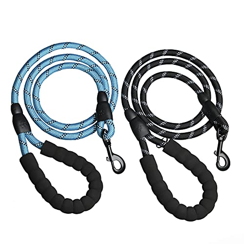 LANDSHOME - Hundeleine im Vorteils - Doppelpack | Nylon-Material mit gepolstertem Handgriff | 1,50m x 12mm | Welpenleine | Hundeleine mittelgroße Hunde | Hundeleine große Hunde von Landshome