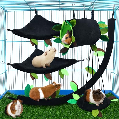 Hamster-Hängematte, Ratten-Hängebett, Haus, Meerschweinchen, Nest, Käfig-Spielzeug, Zubehör, Waldmuster, Käfigzubehör, Blatt-Hängetunnel und Schaukel für Kleintiere, Gleiter, Eichhörnchen, Spielen, Hamster-Hängematte, Ratten-Hängebett, Haus, Meerschweinchen, Nest, Käfig-Spielzeug, Zubehör, Waldmuster, Käfigzubehör, Blatt-Hängetunnel und Schaukel für Kleintiere, Gleiter, Eichhörnchen, Spielen, von Lanfly
