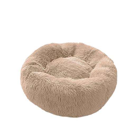 Lanovenanube Kinderbett für Haustiere, Anti-Stress Pile Donut, 50 cm, Beige Lanovenanube Kinderbett für Haustiere, Anti-Stress Pile Donut, 50 cm, Beige von Lanovenanube