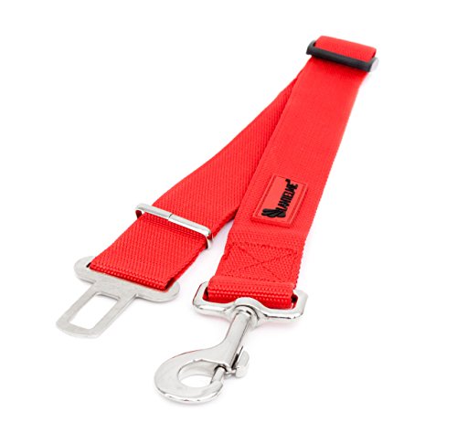 Lantelme Hunde Sicherheitsgurt Adapter XL rot extra breit stark Auto Gurtadapter ausziehbar 60 bis 95 cm 6112 von Lantelme