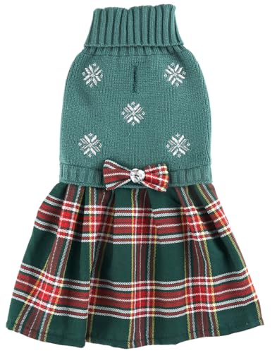 Grüne Stickerei Schneeflocke Hässlich Vintage Strick Rentier Urlaub Festlich Weihnachten Hund Pullover Kleid Hundekostüm Hundeanzug Hundekleider für Hunde Medium M Größe Rückenlänge 35,6 cm Grüne Stickerei Schneeflocke Hässlich Vintage Strick Rentier Urlaub Festlich Weihnachten Hund Pullover Kleid Hundekostüm Hundeanzug Hundekleider für Hunde Medium M Größe Rückenlänge 35,6 cm von Lanyarco