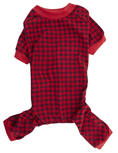 Lanyarco Rot / Schwarz Büffelkarierter Schlafanzug, Größe M von Lanyarco