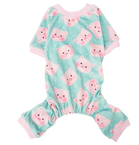 Pink Pig Hunde-Pyjama, Einteiler für Hunde, Genesungsanzug nach Operationen, weich, langärmelig, für kaltes Wetter, Größe XL, 58,4 cm Pink Pig Hunde-Pyjama, Einteiler für Hunde, Genesungsanzug nach Operationen, weich, langärmelig, für kaltes Wetter, Größe XL, 58,4 cm von Lanyarco