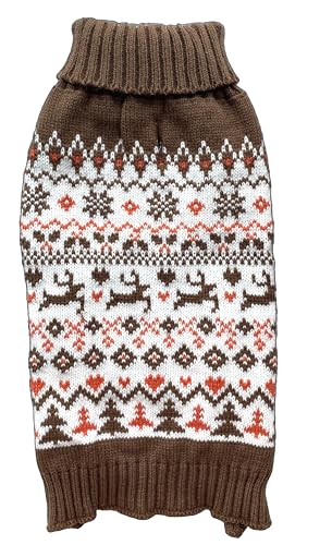 Rollkragenpullover Hundekleider, Rentier, für kleine Hunde, Größe S, Rückenlänge 30,5 cm Rollkragenpullover Hundekleider, Rentier, für kleine Hunde, Größe S, Rückenlänge 30,5 cm von Lanyarco