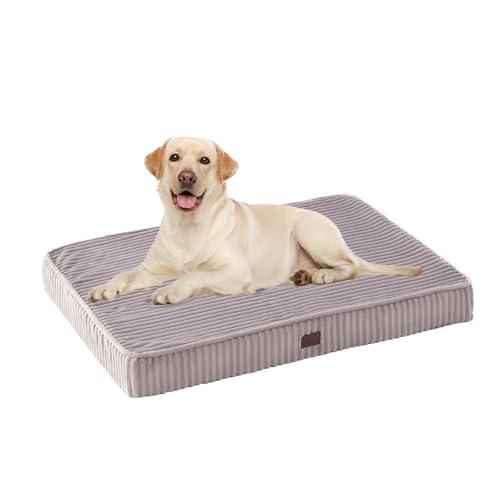 Orthopädische Hundebetten für XL, große, mittelgroße und kleine Hunde – weicher Plüsch, waschbar mit Eierbox-Schaumstoff, wasserdicht, mit abnehmbarem Bezug und rutschfester Unterseite, bequem, Orthopädische Hundebetten für XL, große, mittelgroße und kleine Hunde – weicher Plüsch, waschbar mit Eierbox-Schaumstoff, wasserdicht, mit abnehmbarem Bezug und rutschfester Unterseite, bequem, von Laojin Balhen