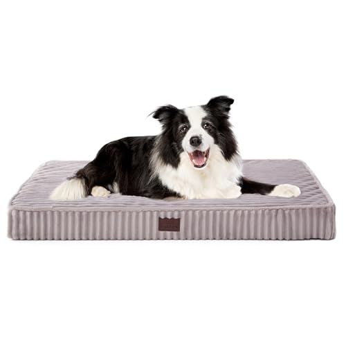 Orthopädische Hundebetten für große, mittelgroße und kleine Hunde, Plüsch-Hundebett mit Eierbox-Schaumstoff, wasserdichtes Hundebett mit abnehmbarem Bezug und rutschfester Unterseite, bequem, Orthopädische Hundebetten für große, mittelgroße und kleine Hunde, Plüsch-Hundebett mit Eierbox-Schaumstoff, wasserdichtes Hundebett mit abnehmbarem Bezug und rutschfester Unterseite, bequem, von Laojin Balhen