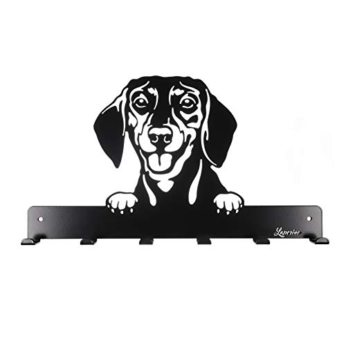 Laperino Schicke und praktische Hundegarderobe * Dackel* im Hundedesign XL 450mm Breit-Leinenhalter von Laperino