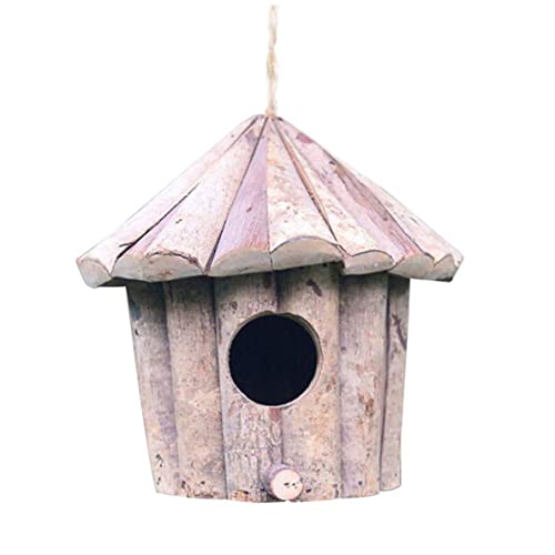Vogelhäuser Hängende Vogelhaus für Garten Vogel Nistkiste Holz Vogelhütte für Wilde Vögel Futterhäuscheln von Laqerjc