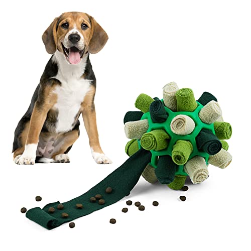 Larimuer Schnüffelball für Hunde, Schnüffelteppich Schnüffelspielzeug Interaktive Hundespielzeug tragbarer Haustier Snuffle Ball Toy für Kleine Mittelgroße Hunde Haustier (Sommer Grün) von Larimuer