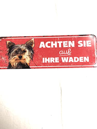 D&D Home, Warnschild Terrier, 40 x 13 x 0,3 cm, Rot, Schild, Rot, Hund von Laroy
