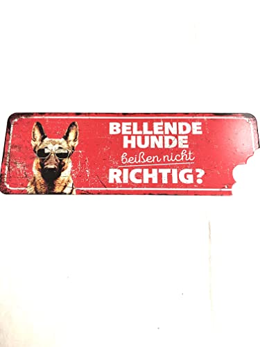 D&D Home, German Shepherd Warnschild, 40 x 13 x 0,3 cm, Rot, Schild, Rot, Hund von Laroy