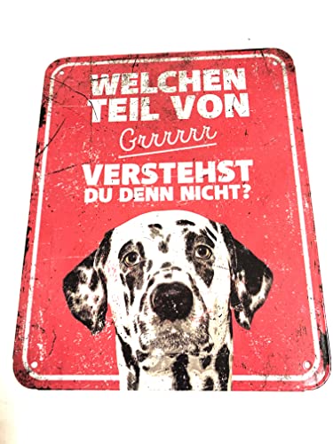D&D Home, Warnschild Dalmatian, 25 x 20 x 0,3 cm, Rot, Schild, Rot, Hund von Laroy