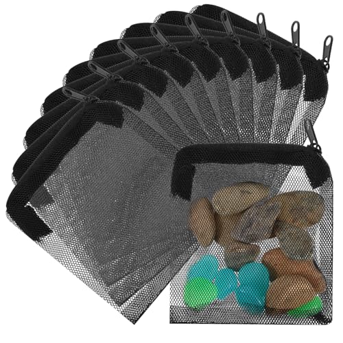 Aquarium-Filter-Medientaschen, 7,6 x 10,2 cm, wiederverwendbare Netzfiltertasche für Aktivkohle, Filtersteine und Keramikringe, schwarze Netzfiltertasche mit Reißverschluss, 10 Stück Aquarium-Filter-Medientaschen, 7,6 x 10,2 cm, wiederverwendbare Netzfiltertasche für Aktivkohle, Filtersteine und Keramikringe, schwarze Netzfiltertasche mit Reißverschluss, 10 Stück von Larrel