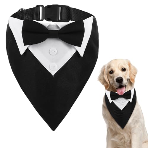 Larrel Formeller Hunde Smoking, Hunde Smoking Fliege Verstellbare Hund Fliege Bandana Halsband Hochzeit Party Hundehalstuch Baumwolle Bandana Hundehalsband für Hochzeit Geburtstag Kostüme Larrel Formeller Hunde Smoking, Hunde Smoking Fliege Verstellbare Hund Fliege Bandana Halsband Hochzeit Party Hundehalstuch Baumwolle Bandana Hundehalsband für Hochzeit Geburtstag Kostüme von Larrel