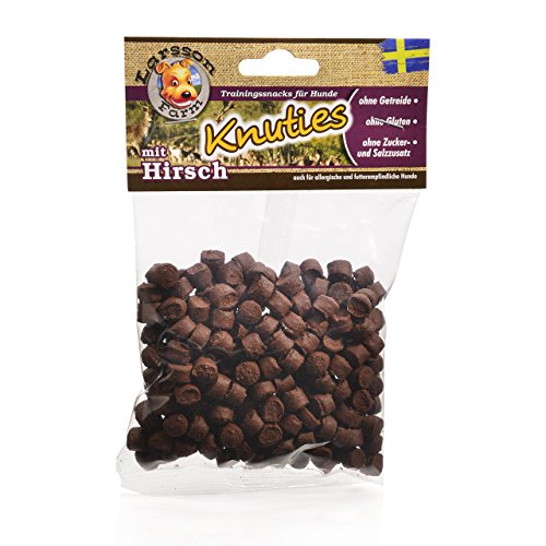 Larsson | KNUTIES Kauartikel - Kartoffel-Hirsch Hunde Snack Leckerlie 150gr von Larsson