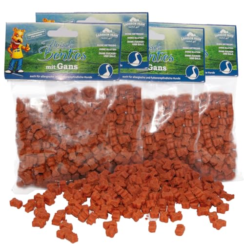Larsson | Hunde Leckerlis Getreide- und Glutenfrei, 4er Set Gans Fleisch Benties, Leckerli Hund, Hundesnacks für große und kleine Hunde, 4x150g Leckerlibeutel Larsson | Hunde Leckerlis Getreide- und Glutenfrei, 4er Set Gans Fleisch Benties, Leckerli Hund, Hundesnacks für große und kleine Hunde, 4x150g Leckerlibeutel von Larsson