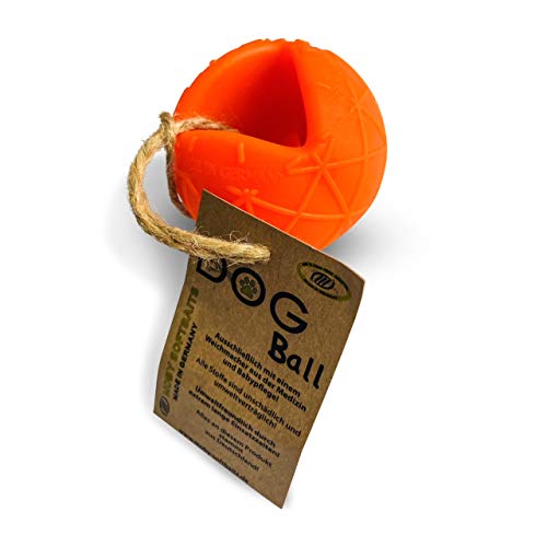 Lasama Moby Dog Ball frei von giftigen Weichmachern und giftigen Inhaltsstoffen Hundeball (Leuchtorange) von Lasama
