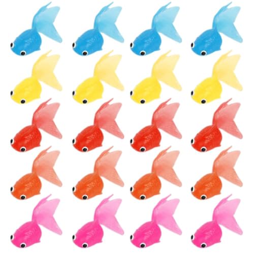 20 x Simulation Fisch Spielzeug Für Fihstank Landschaftsbau Ornament Goldfisch Katzen Kätzchen Trinken Mehr Gadget Set Von 20 Goldfischen Fisch Spielzeug von Laspi