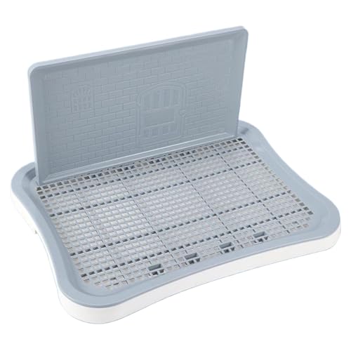 Hundedrüsenschachtel mit hoher Wand und Säule große Kapazität PP Hundetoilette mit Trainingsanweisung für kleine Welpen, weißer Katzentoilette von Latebebebe