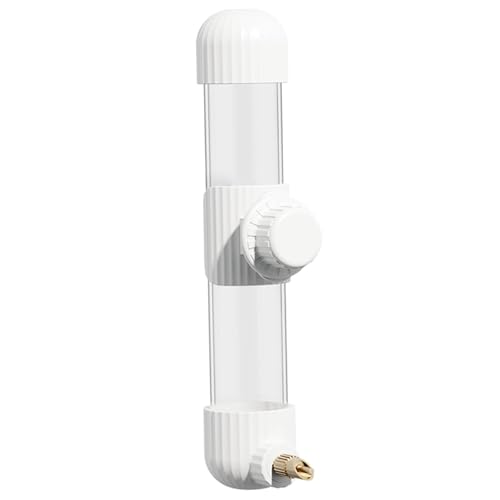 Vogelwasserspender, 280 ml Automatische Vogelwasserer mit Federventil, klarer Sittichwasserspender für Käfig ohne Messgeräte für Käfig von Latebebebe