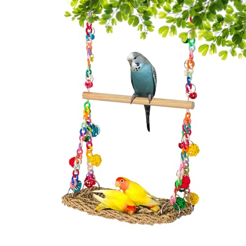 Papageienschaukel Vogel hängende Hängematte Sittich Käfig Dekor Klettern Spielzeug Doppellagige Schaukel Papagei Schaukel Spielzeug Papageienschaukel Vogel hängende Hängematte Sittich Käfig Dekor Klettern Spielzeug Doppellagige Schaukel Papagei Schaukel Spielzeug von Laurraine