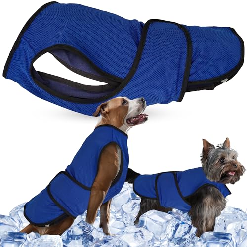 Lautus Pets Kühlweste für große Hunde – einfaches An- und Ausziehen mit doppeltem Klettverschluss und Reißverschluss, leichte und tragbare Kühljacke für Hunde, perfekt für Hundebesitzer, Spaziergänger von Lautus Pets