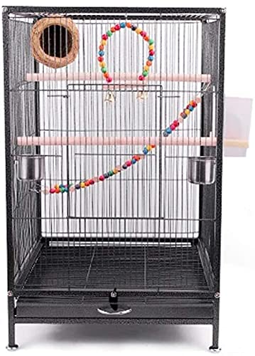 Vogelkäfig Reise Papageienkäfig, Geschenk für Vogelliebhaber 75cm extra großer Vogelkäfig Metall Reisevogelkäfig (C) von Lavendre