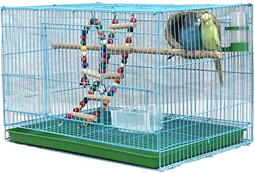 Vogelkäfig Reise Papageienkäfig, Geschenk für Vogelliebhaber Papageienkäfige für den Außenbereich des Haushalts Vogelkäfig (Blau 38CM) von Lavendre