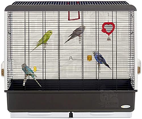 Vogelkäfig Reise-Papageienkäfig, Geschenk für Vogelliebhaber Papageienkäfige für große Vögel, Luxus-Vogelkäfig mit Halterung (Schwarz a) von Lavendre