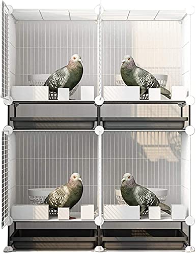 Vogelkäfig Reise Papageienkäfig, Geschenk für Vogelliebhaber Papageienkäfige für große Vögel, große Taubenkäfige für den Hausgebrauch (Weiß 75*35*96CM) von Lavendre